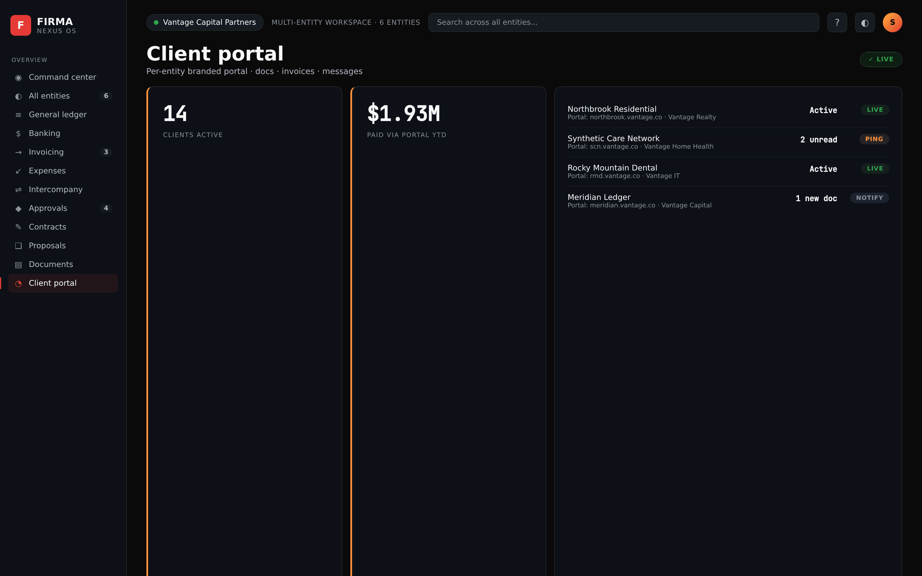 FIRMA — Client portal