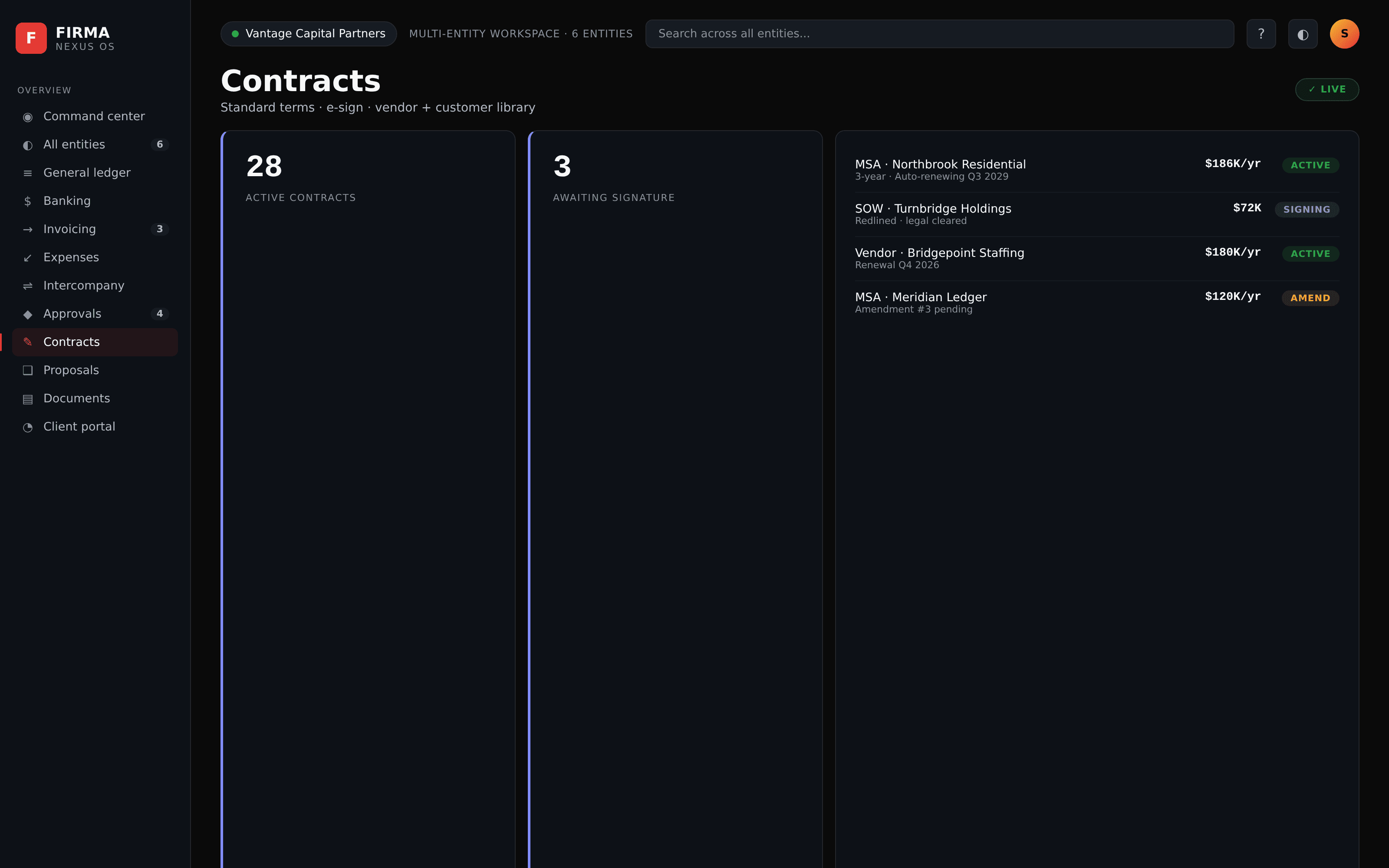 FIRMA — Contracts